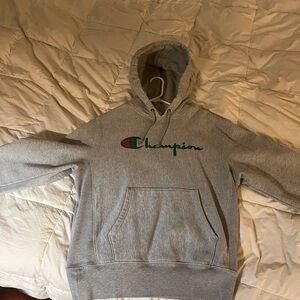 Champion Gray Sweater with Classic Logo